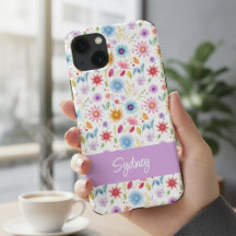 Fleur de sauvage personnalisée bleu violet rose