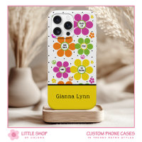 Fleur de style rétro, pouvoir floral, monogrammé