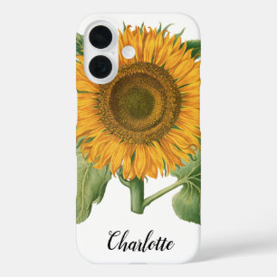 Coque Pour iPhone 16 Fleur de tournesol vintage par Basilius Besler