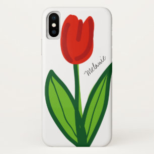 Case-Mate iPhone Case Fleur de tulipe rouge design personnalisé iPhone X