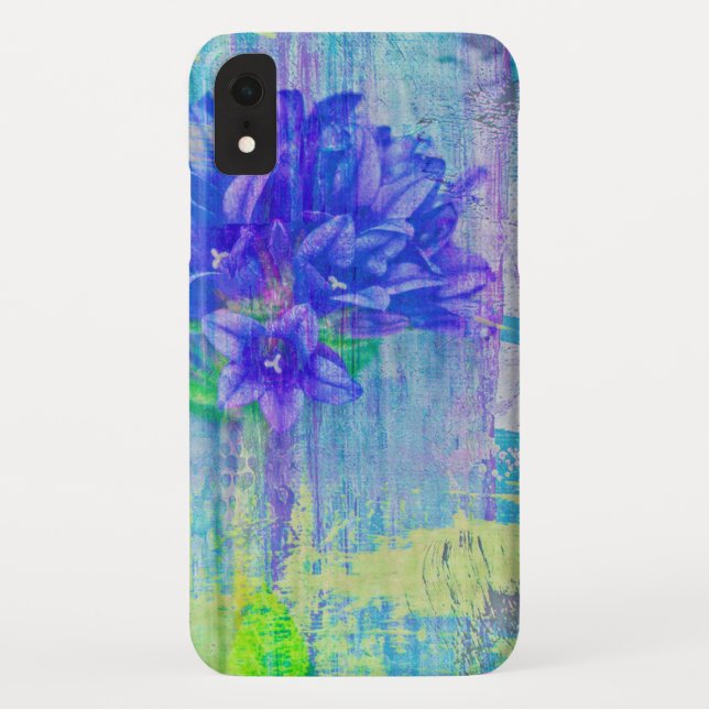 Coques Case-Mate iPhone Fleur de violet bleu (Dos)