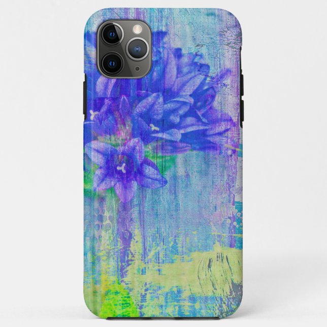 Coques Case-Mate iPhone Fleur de violet bleu (Dos)