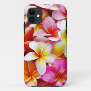 Coque iPhone 11 Fleur d'Hawaï de Frangipani de Plumeria customisée
