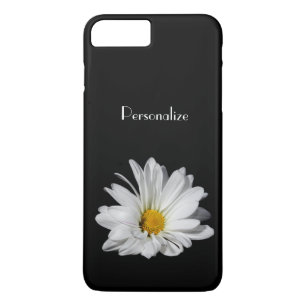 Coques Pour iPhone Fleur élégante de marguerite blanche avec le nom