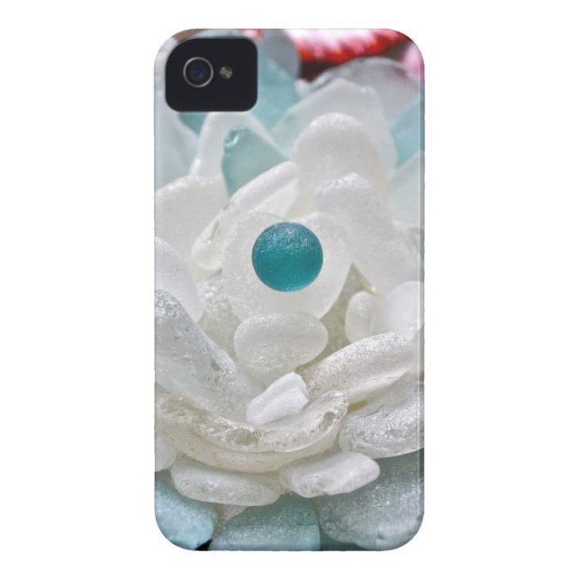 Coques Case-Mate iPhone Fleur en verre de mer blanche (Dos)