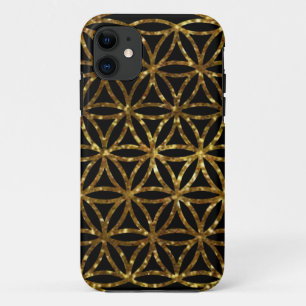 Case-Mate iPhone Case Fleur étincelante dorée de vie