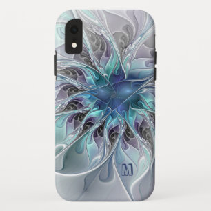 Case-Mate iPhone Case Fleur fractale Abstraite moderne avec Monogramme B
