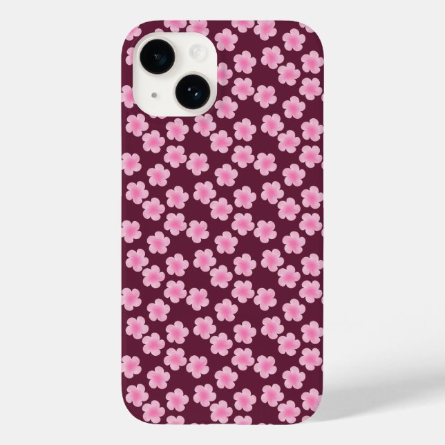 Coques Case-Mate iPhone Fleur Frangipani rose Motif sans couture (Verso)