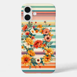 Coques iPhone 16 Plus fleur Grandes Rétro (B)
