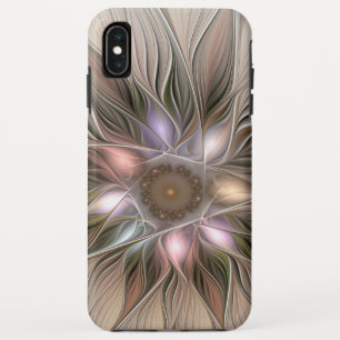 Case-Mate iPhone Case Fleur joyeuse abstraite beige marron floral fracta