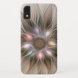 Case-Mate iPhone Case Fleur joyeuse abstraite beige marron floral fracta