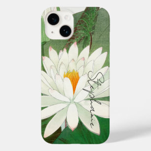 Coque Pour iPhone 14 Fleur Lotus Blanc Japonais Vintage Art Nom