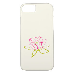 Coque iPhone 8/7 Fleur Lotus / Lys d'eau sur un Arrière - plan de c