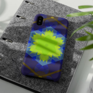 Case-Mate iPhone Case Fleur Mandala Retro Vert et Bleu