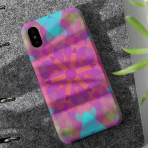 Case-Mate iPhone Case Fleur Mandala rose bleu et violet rétro