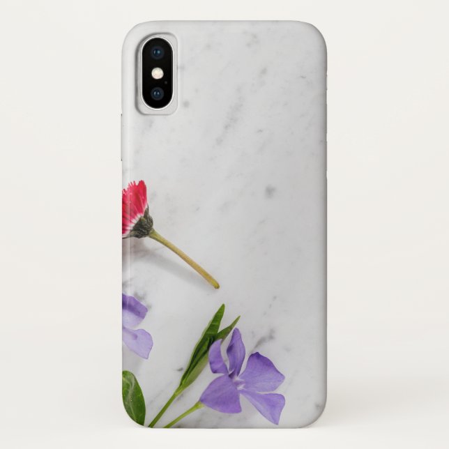 Coques Case-Mate iPhone Fleur Marbre blanc (Dos)