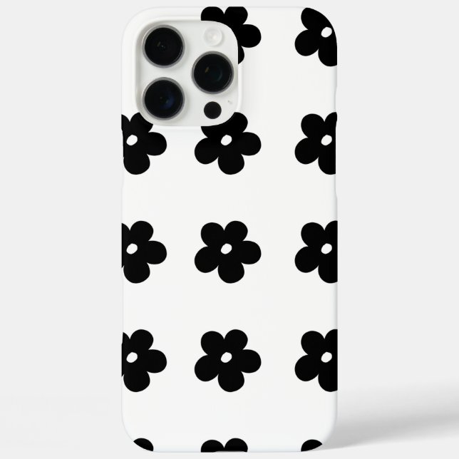 Coques Case-Mate iPhone Fleur noire (Verso)