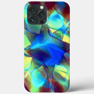 Case-Mate iPhone Case Fleur numérique bleue intense contrastant avec le