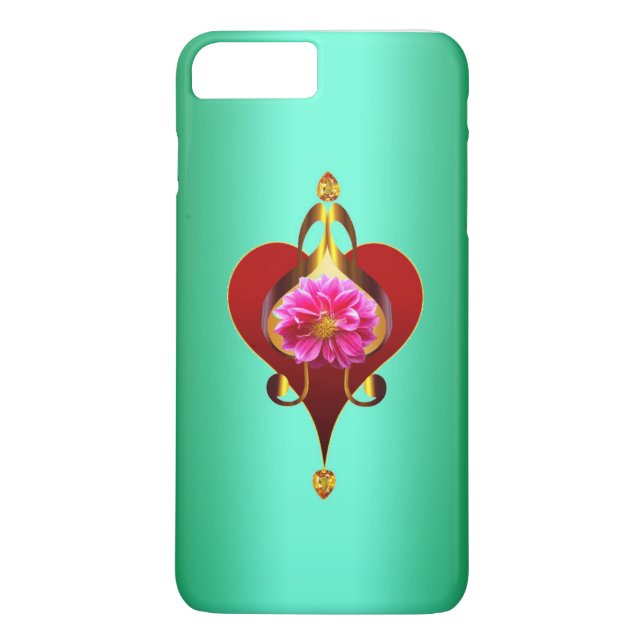 Coques Case-Mate iPhone Fleur ornée et conception de coeur musical (Dos)