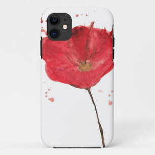 Etui iPhone Case-Mate Fleur peinte 2 de pavot d'aquarelle