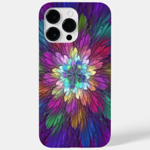 Coque Pour Pour iPhone 14 Pro Max Fleur psychédélique colorée Art fractal Abstrait