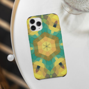 Case-Mate iPhone Case Fleur rétro Mandala jaune bleu et vert