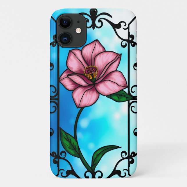 Coques Case-Mate iPhone Fleur rose (Dos)
