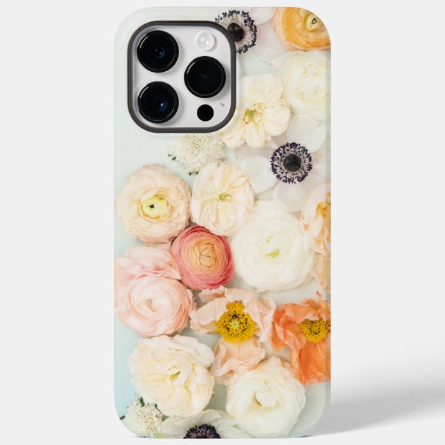 Coques Case-Mate iPhone Fleur rose de ranuculus d'anémone de pavot moderne (Verso)