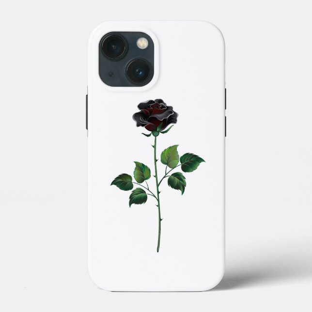 Coques Case-Mate iPhone Fleur rose noire (Verso)