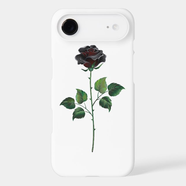 Coques Case-Mate iPhone Fleur rose noire (Verso)