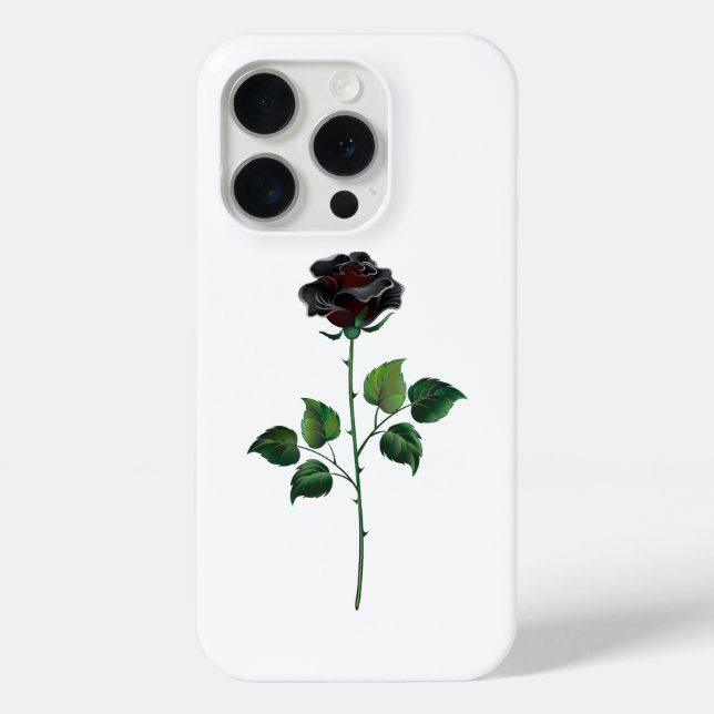 Coques Case-Mate iPhone Fleur rose noire (Verso)