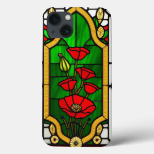 Case-Mate iPhone Case Fleur Rouge Élégant Art Verre Cathédrale