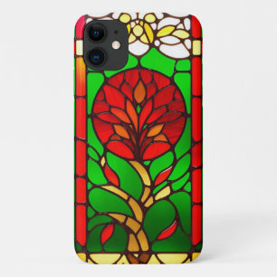 Case-Mate iPhone Case Fleur Rouge Élégant Art Verre Cathédrale