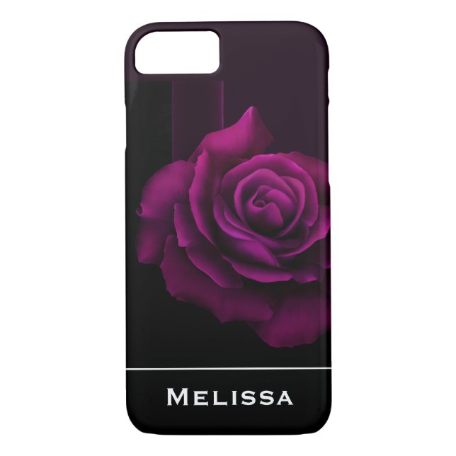 Coques Case-Mate iPhone Fleur rouge violet gothique (Dos)