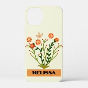 Case-Mate iPhone Case Fleur sauvage beige minimaliste Noir moderne Typog