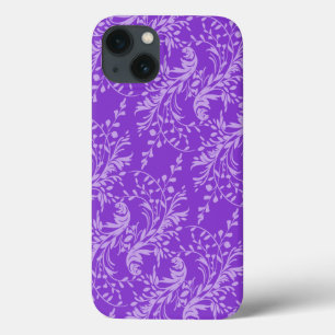 Case-Mate iPhone Case Fleur sauvage damassé à motif pourpre