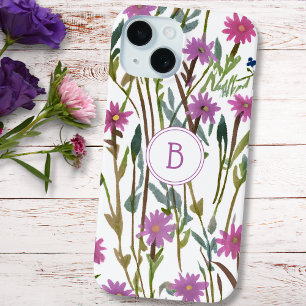 Coque Pour iPhone 15 Fleur sauvage d'aquarelle moderne