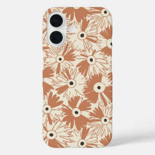 Coque Pour iPhone 16 Fleur Sauvage Rétro Grande Échelle Florale Terraco