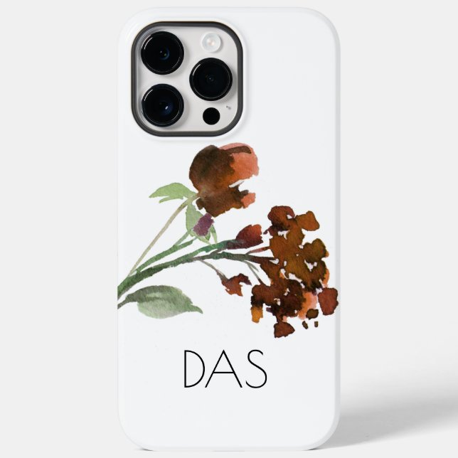 Coques Case-Mate iPhone Fleur sauvage | Terracotta Orange Bohemian Custom (Verso)