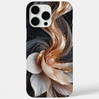 Coques iPhone 16 Pro Max fleur sur gris