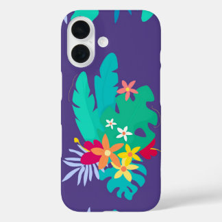 Coque Pour iPhone 16 Fleur tropicale