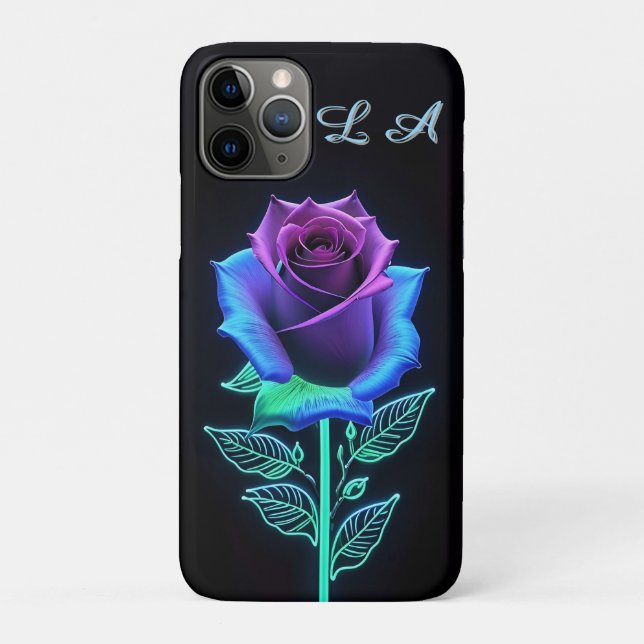 Coques Case-Mate iPhone Fleur vive brillante avec des accents néons (Dos)