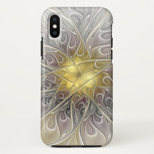 Case-Mate iPhone Case Fleurir Avec Or Moderne Fleur Abstraite Fractale