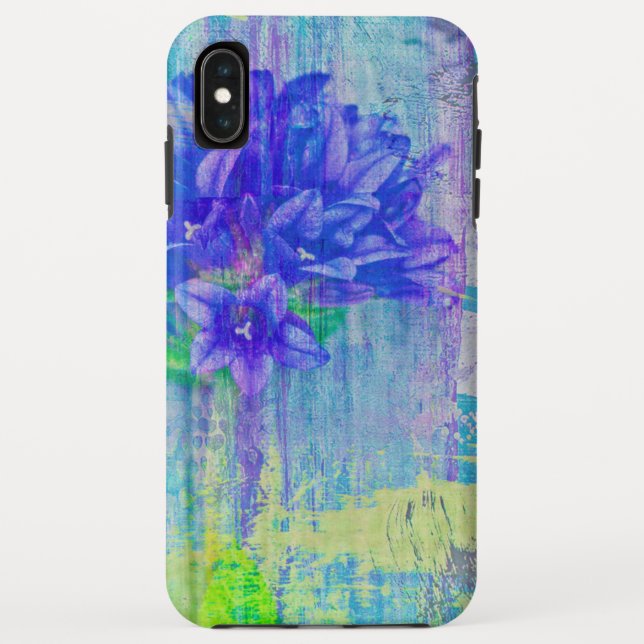 Coques Case-Mate iPhone Fleurir en Violet Bleu (Dos)
