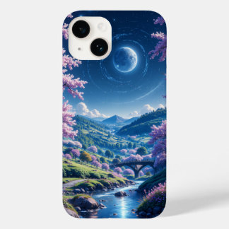 Coque Pour iPhone 14 Fleurit sous un ciel étoilé