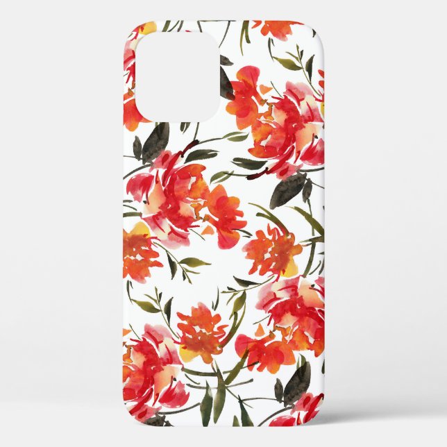 Coques Case-Mate iPhone Fleurs à l'aquarelle, motif transparent dessiné à  (Verso)