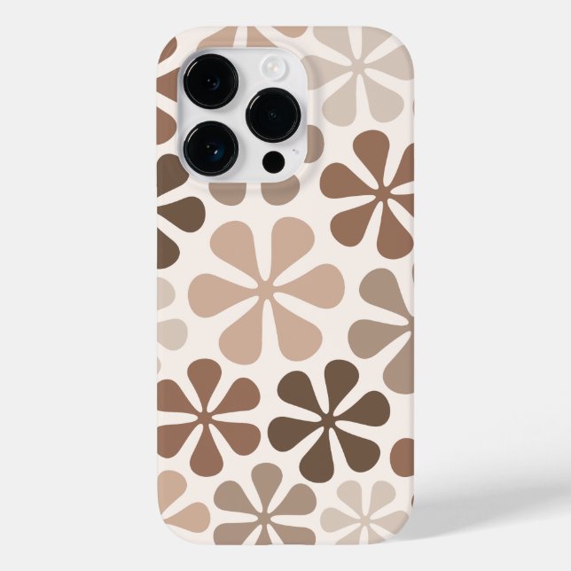 Coques Case-Mate iPhone Fleurs Abstraites (B) Crème Brown de Taupe (Verso)