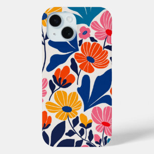 Coque Pour iPhone 15 Fleurs Abstraites Contemporaines Inspirées de Mati