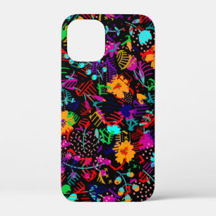 Case-Mate iPhone Case Fleurs abstraites noires mignonnes