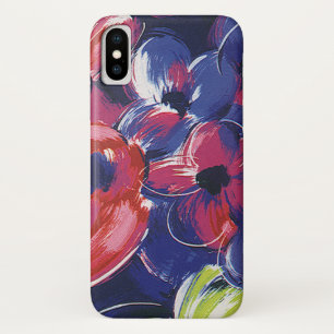 Coque Case-Mate Pour iPhone Fleurs Art Déco vintages, Tulipes Textile Floral